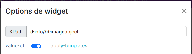 Example of the setting for an image