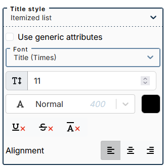 Setting the title style for bulleted lists