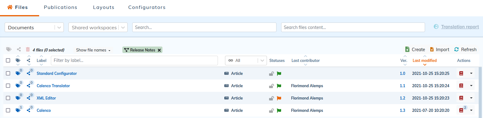 Content dependencies