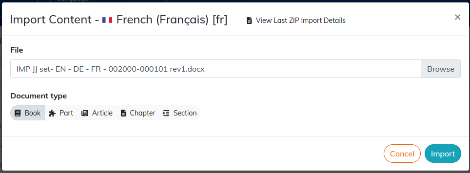 Import a .docx