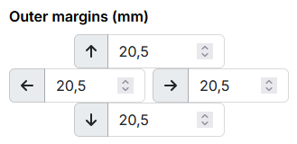 Page margin edit fields